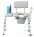 Medline Padded Transfer Bench and Commode for Seniors