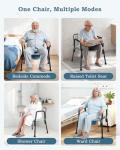 Heavy-Duty 4-in-1 Bariatric Commode Chair