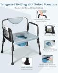 Heavy-Duty 4-in-1 Bariatric Commode Chair