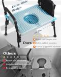 Heavy-Duty 4-in-1 Bariatric Commode Chair
