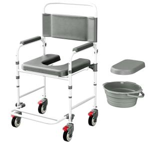 Littneo Bedside Commode with Wheels for Seniors