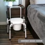 Portable Commode for Easy Transfers, Steel Design