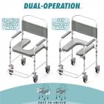 Littneo Bedside Commode with Wheels for Seniors