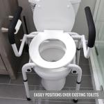 Portable Commode for Easy Transfers, Steel Design