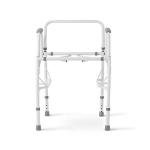 Adjustable Steel Drop-Arm Bedside Commode for Seniors