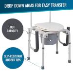 Portable Commode for Easy Transfers, Steel Design