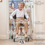 Littneo Bedside Commode with Wheels for Seniors