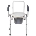 Portable Commode for Easy Transfers, Steel Design