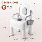 Portable Bedside Commode Chair for Seniors