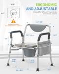 Hybodies Heavy Duty 4-in-1 Bariatric Commode Chair