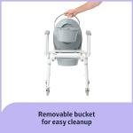 Medline Aluminum Drop-Arm Commode Chair with Casters