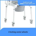 Medline Aluminum Drop-Arm Commode Chair with Casters