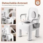 Portable Bedside Commode Chair for Seniors