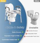 Toilet Seat Riser for Seniors with Handles