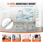 Adjustable Raised Toilet Seat with Drop-Arm Design