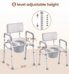 Portable Bedside Commode Chair for Seniors