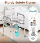 Portable Bedside Commode Chair for Seniors
