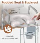 Portable Bedside Commode Chair for Seniors