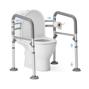 Adjustable Foldable Toilet Safety Rails for Seniors