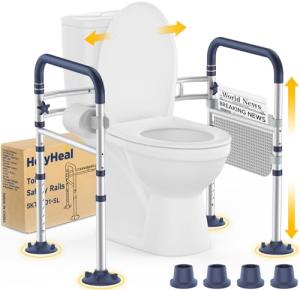 Adjustable Toilet Safety Rails for Seniors