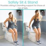 Adjustable Toilet Safety Rail with Padded Handgrip