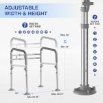 Adjustable Foldable Toilet Safety Rails for Seniors