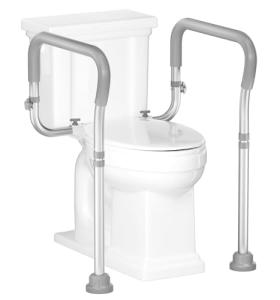 Toilet Safety Rail for Seniors with Adjustable Support