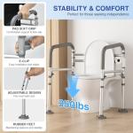 Adjustable Foldable Toilet Safety Rails for Seniors