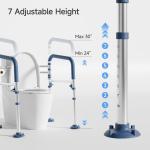 Adjustable Toilet Safety Rails for Seniors