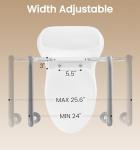 Toilet Safety Rail for Seniors with Adjustable Support