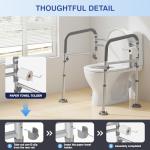 Adjustable Foldable Toilet Safety Rails for Seniors