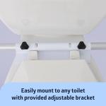 Adjustable Toilet Safety Rail with Armrests for Seniors