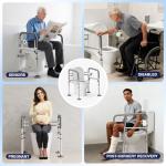 Adjustable Foldable Toilet Safety Rails for Seniors