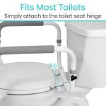 Adjustable Toilet Safety Rail with Padded Handgrip