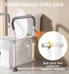 Toilet Safety Rail for Seniors with Adjustable Support