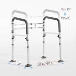 Adjustable Toilet Safety Rails for Seniors and Disabled