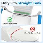 Adjustable Toilet Safety Rails with Non-Slip Foot Pads