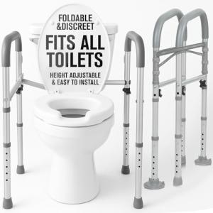 Vive Folding Toilet Safety Rail for Seniors
