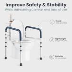 Adjustable Toilet Safety Rails for Seniors