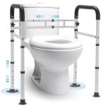 Adjustable Toilet Safety Rails for Seniors & Elderly