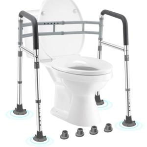 Adjustable Foldable Toilet Safety Rails for Seniors