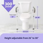 Adjustable Toilet Safety Rail for Seniors