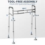 Adjustable Foldable Toilet Safety Rails for Seniors