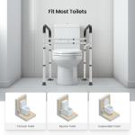 Adjustable Toilet Safety Rails for Seniors & Elderly