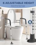 Adjustable Foldable Toilet Safety Rails for Seniors