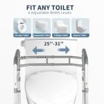 Adjustable Foldable Toilet Safety Rails for Seniors