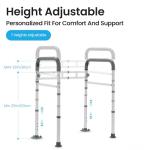 Adjustable Toilet Safety Rails for Seniors & Elderly