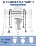 Adjustable Foldable Toilet Safety Rails for Seniors