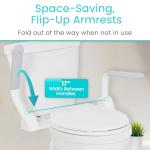 Vive Toilet Safety Rail with Flip-Up Handles