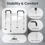 Adjustable Toilet Safety Rails for Seniors & Elderly